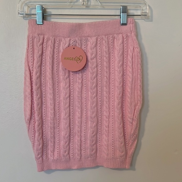 NWT Barbiecore Knitted Pink Tube Top Size Medium - Picture 5 of 7